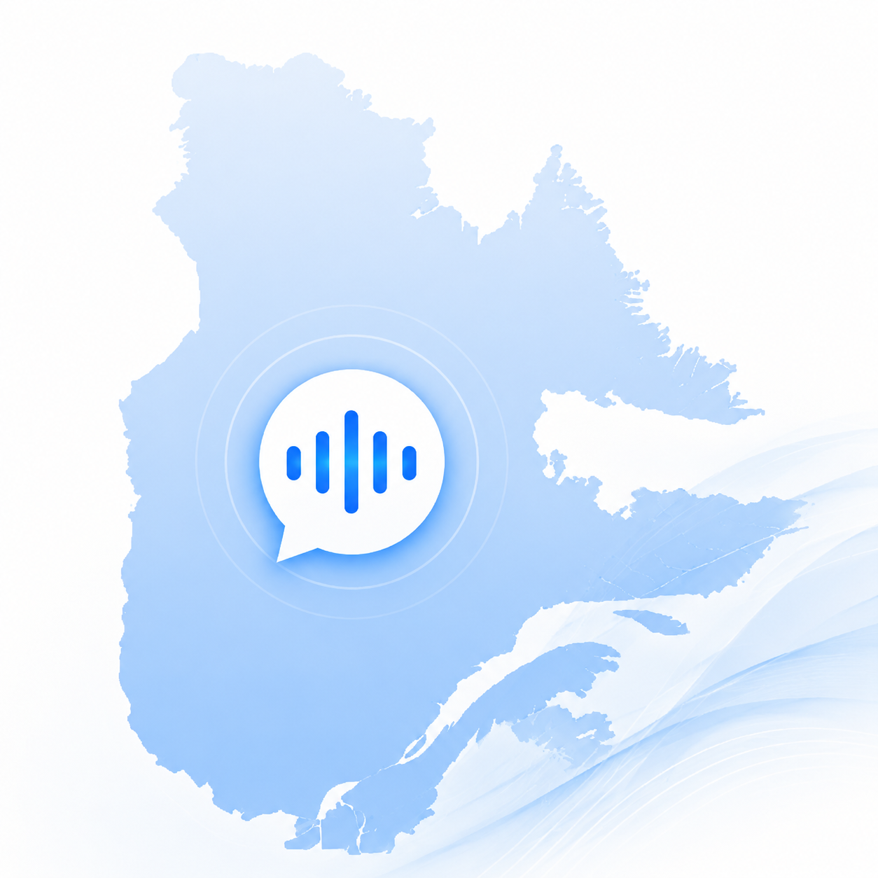 Carte du Québec avec réceptionniste IA